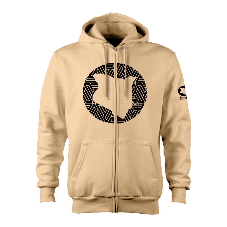 Zip-up Hoodie  - Light Brown (Heavy Fabric)