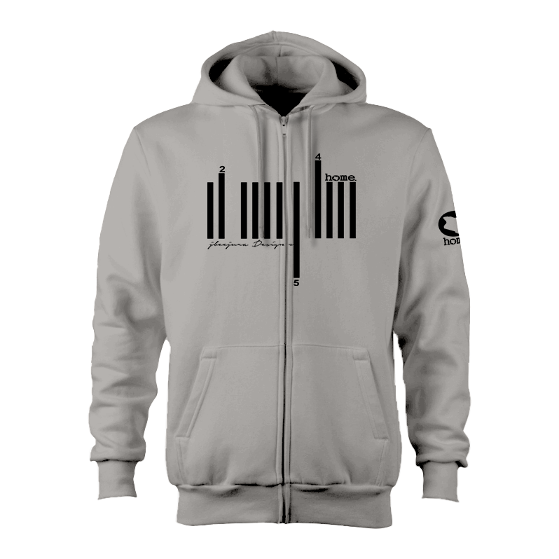 Zip-up Hoodie  - Light Grey (Heavy Fabric)