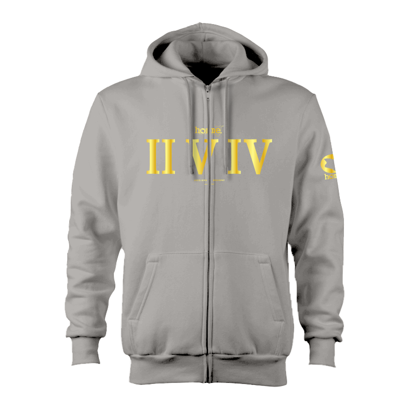 Zip-up Hoodie  - Light Grey (Heavy Fabric)