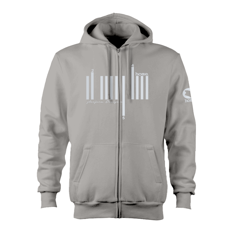 Zip-up Hoodie  - Light Grey (Heavy Fabric)