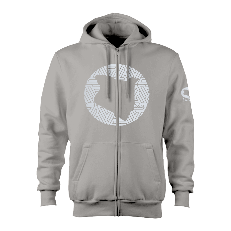 Zip-up Hoodie  - Light Grey (Heavy Fabric)