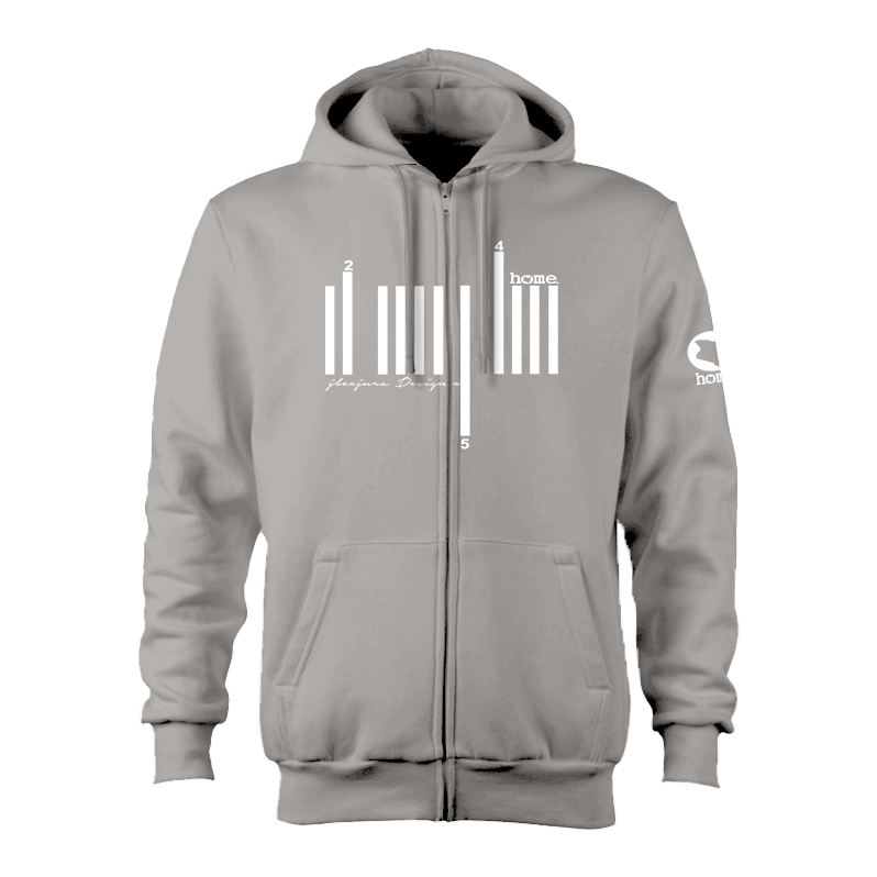 Zip-up Hoodie  - Light Grey (Heavy Fabric)