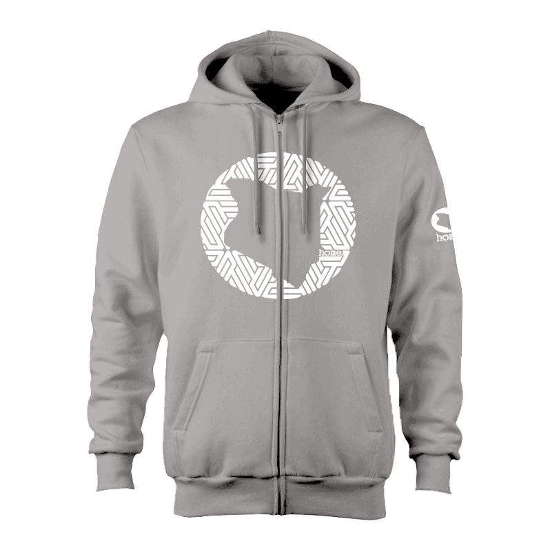 Zip-up Hoodie  - Light Grey (Heavy Fabric)