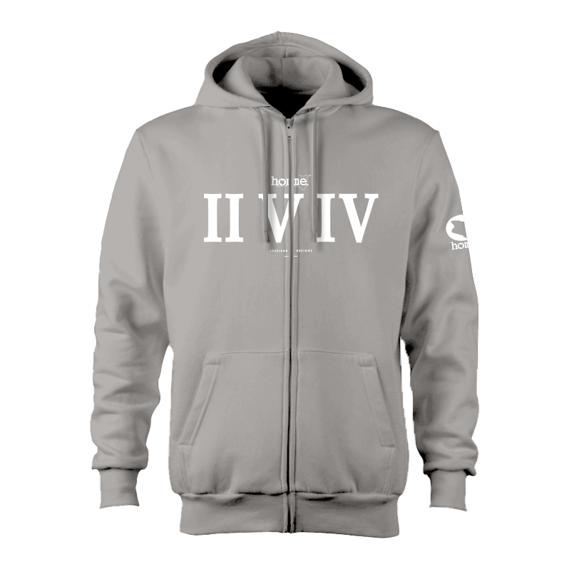 Zip-up Hoodie  - Light Grey (Heavy Fabric)