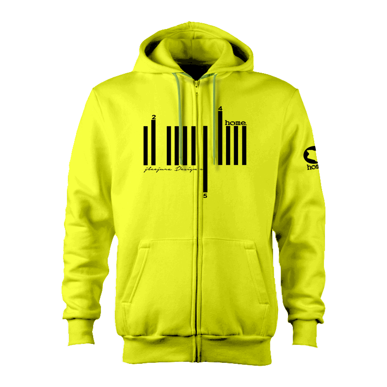 Zip-up Hoodie - Lime Green (Heavy Fabric)