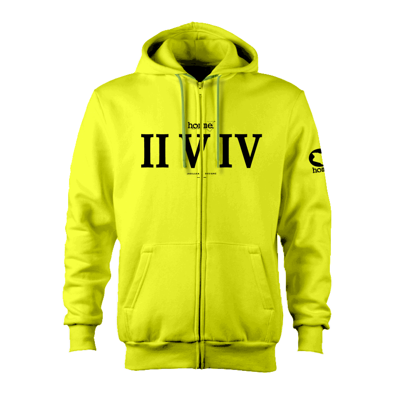 Zip-up Hoodie - Lime Green (Heavy Fabric)