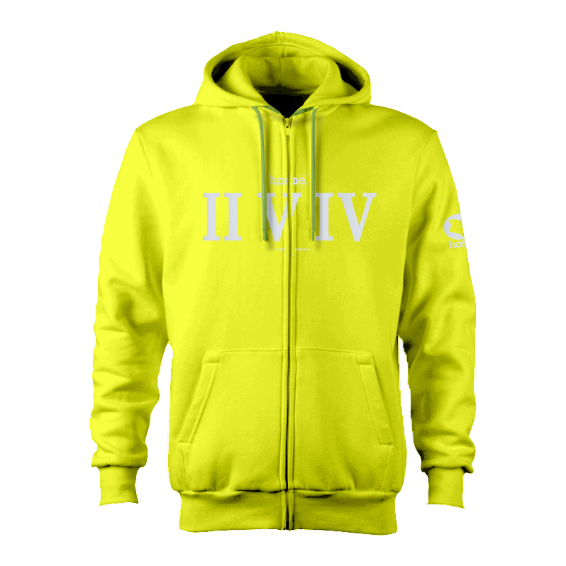 Zip-up Hoodie - Lime Green (Heavy Fabric)