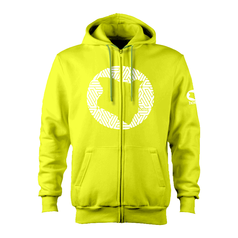 Zip-up Hoodie - Lime Green (Heavy Fabric)