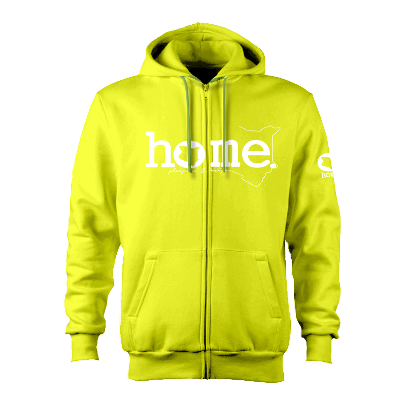 Zip-up Hoodie - Lime Green (Heavy Fabric)