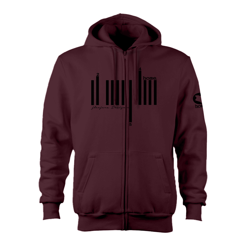 Zip-up Hoodie - Maroon (Heavy Fabric)