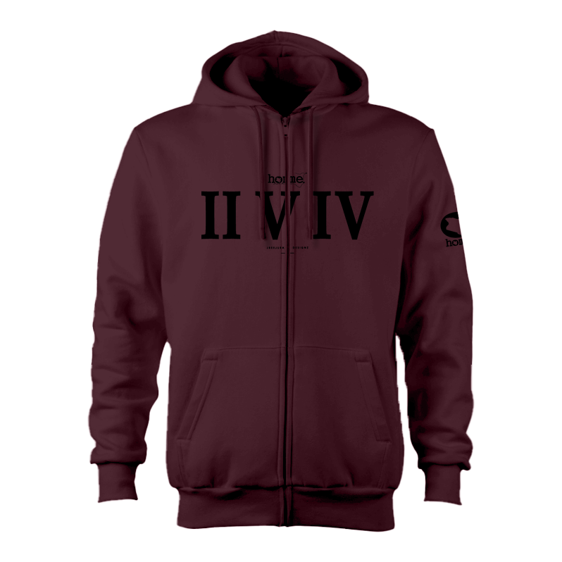 Zip-up Hoodie - Maroon (Heavy Fabric)