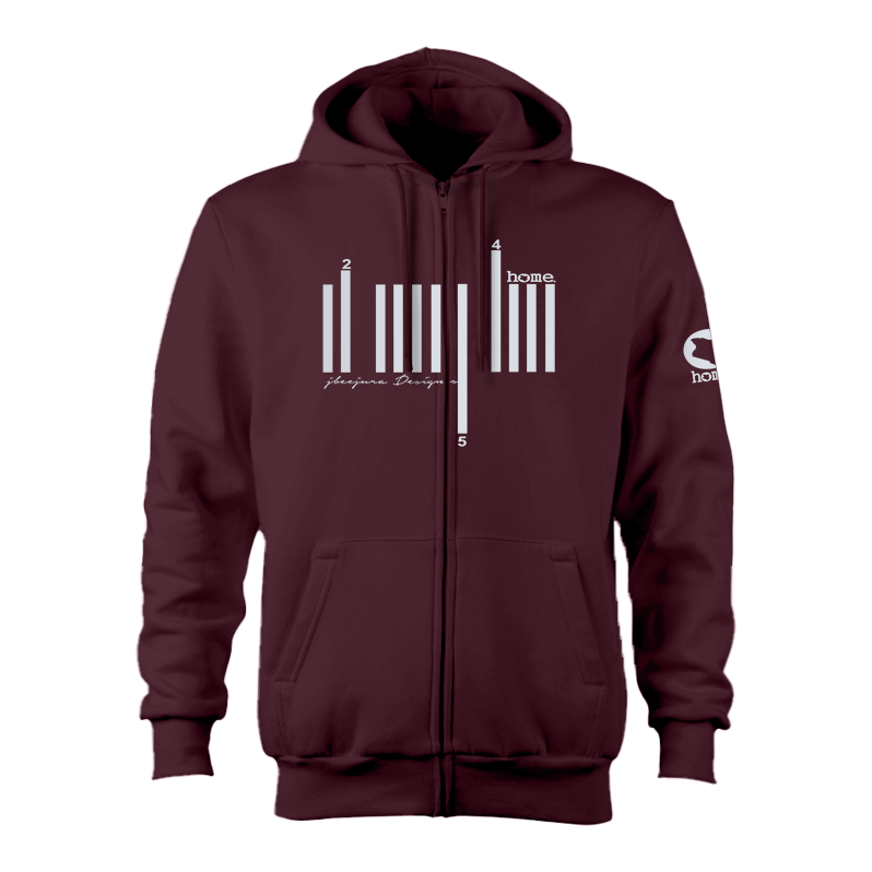 Zip-up Hoodie - Maroon (Heavy Fabric)