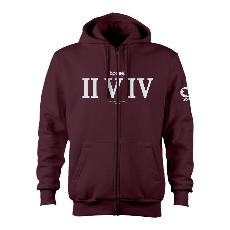 Zip-up Hoodie - Maroon (Heavy Fabric)