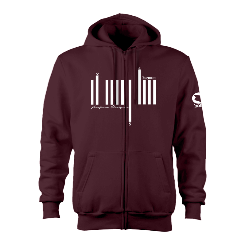 Zip-up Hoodie - Maroon (Heavy Fabric)