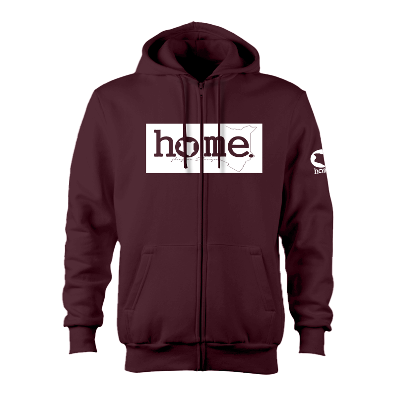 Zip-up Hoodie - Maroon (Heavy Fabric)