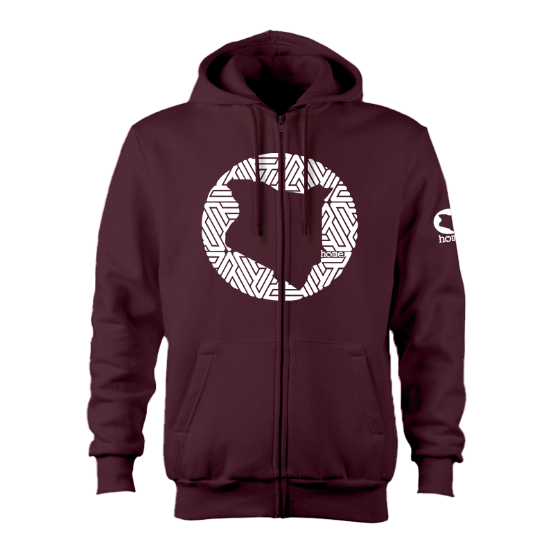 Zip-up Hoodie - Maroon (Heavy Fabric)