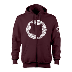 Zip-up Hoodie - Maroon (Heavy Fabric)