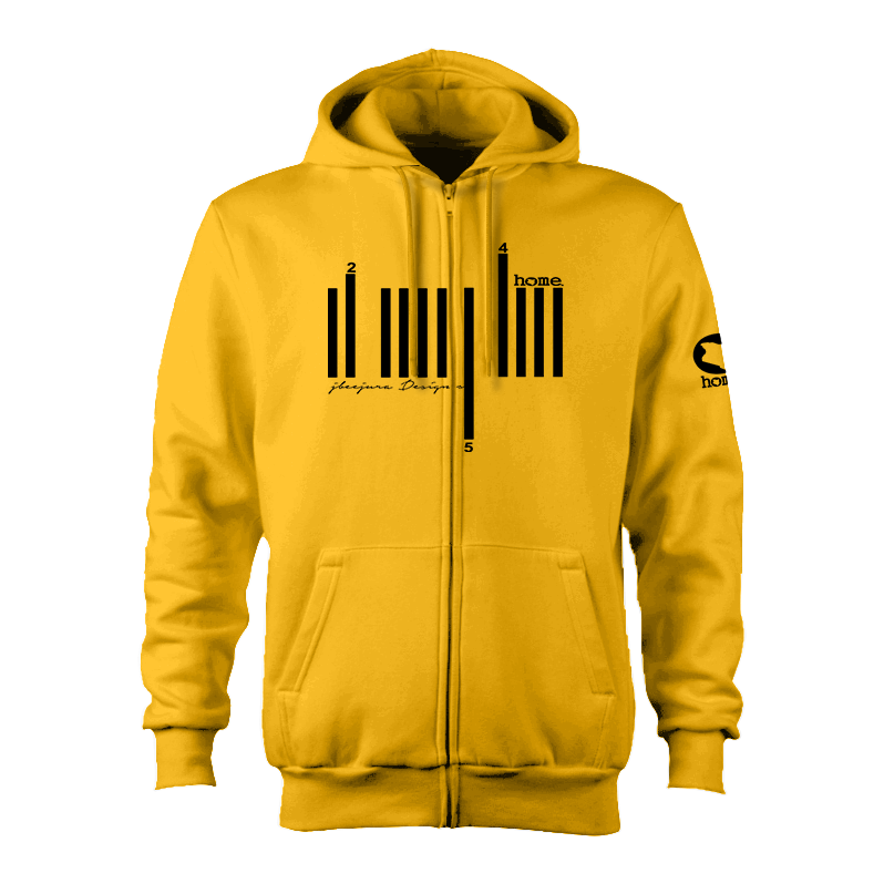 Zip up Hoodie Mustard Yellow Heavy Fabric