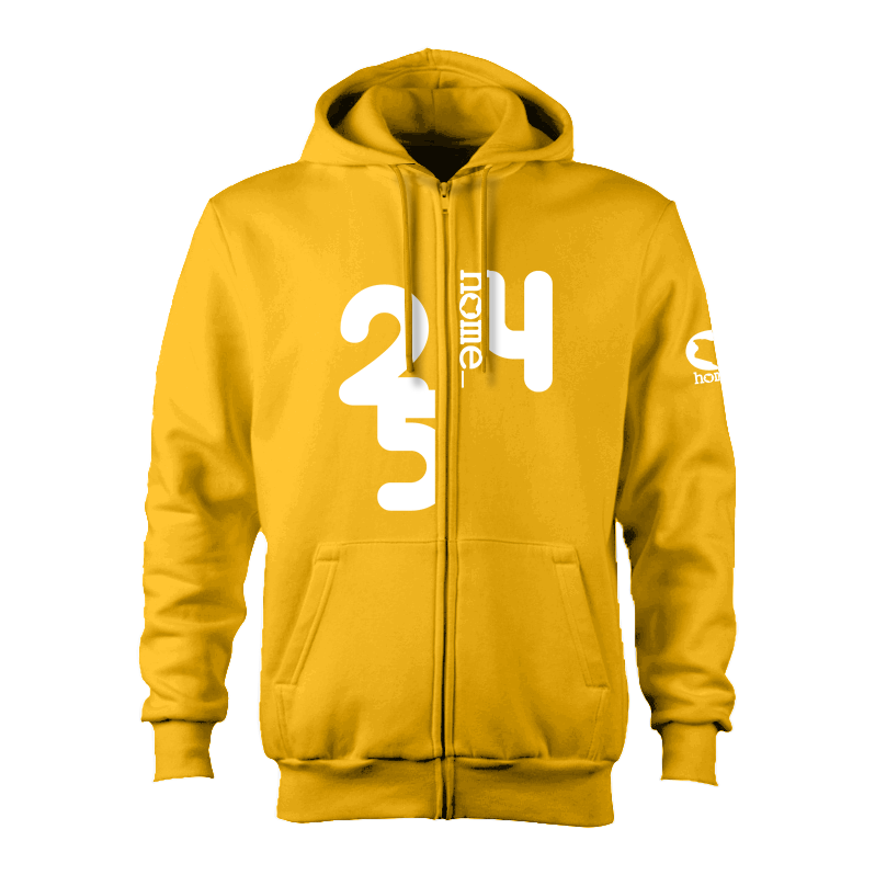 Zip-up Hoodie  - Mustard Yellow (Heavy Fabric)