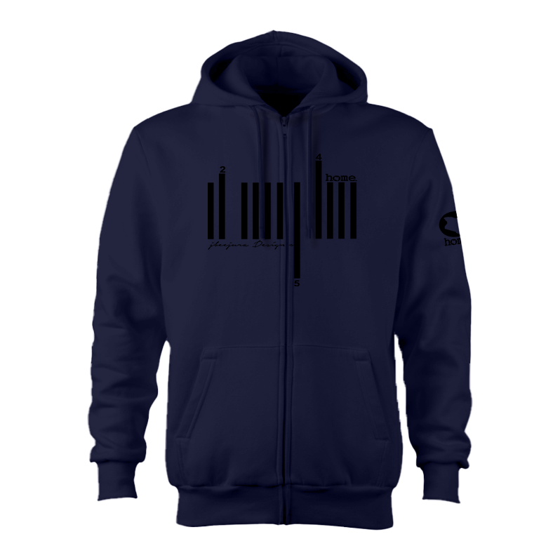 Zip-up Hoodie  - Navy Blue (Heavy Fabric)