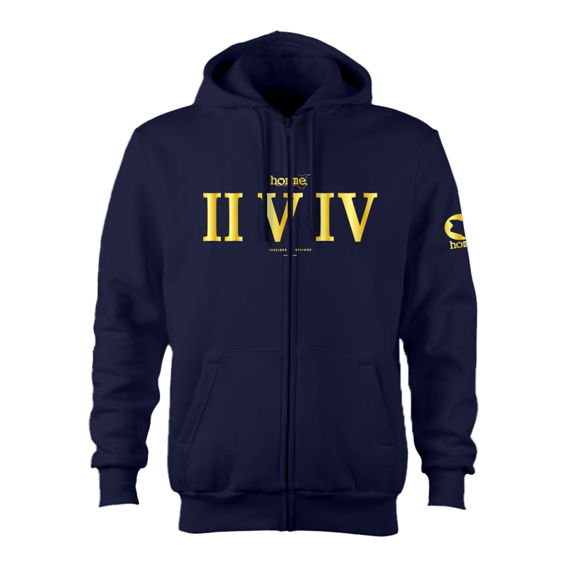 Zip-up Hoodie  - Navy Blue (Heavy Fabric)