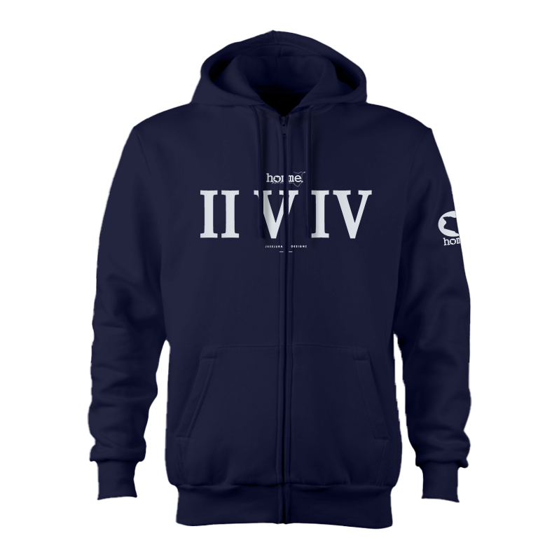 Zip-up Hoodie  - Navy Blue (Heavy Fabric)