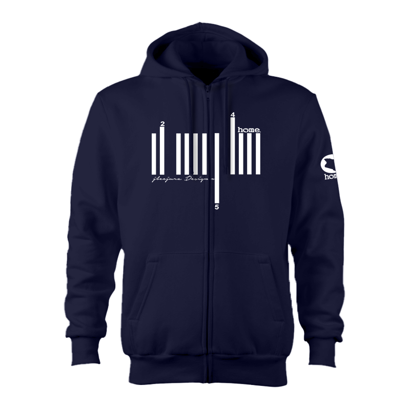 Zip-up Hoodie  - Navy Blue (Heavy Fabric)