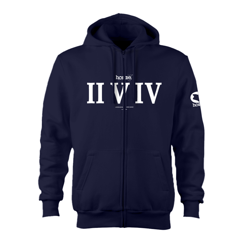 Zip-up Hoodie  - Navy Blue (Heavy Fabric)