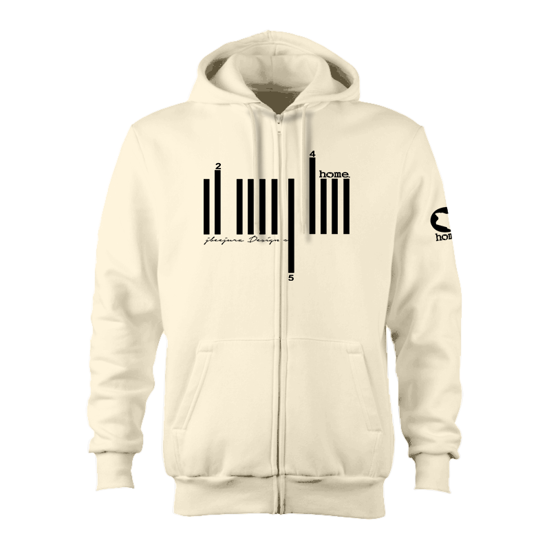 Zip-up Hoodie  - Off White (Heavy Fabric)