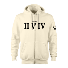 Zip-up Hoodie  - Off White (Heavy Fabric)