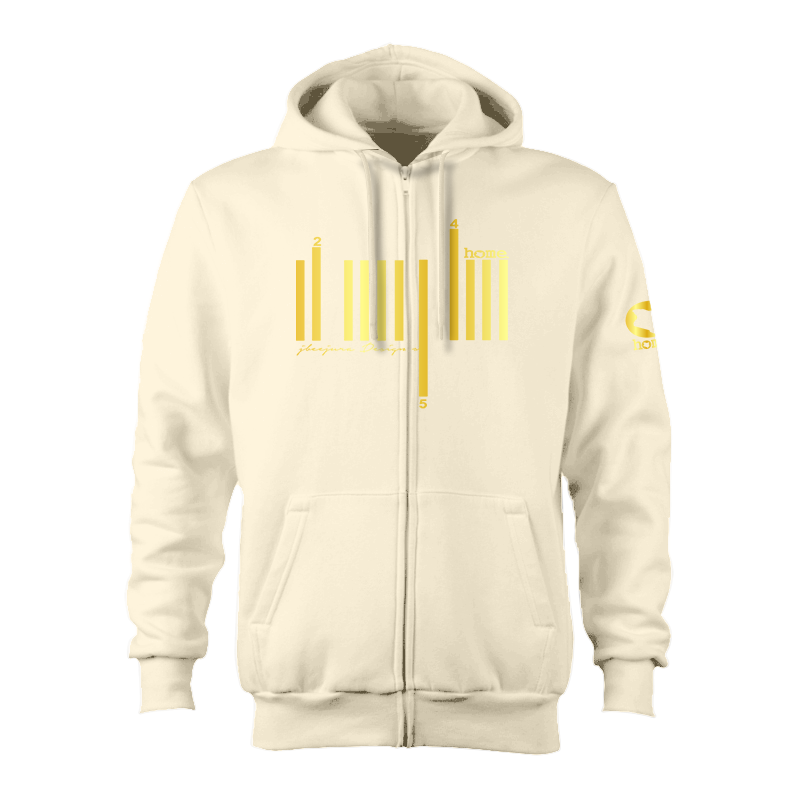 Zip-up Hoodie  - Off White (Heavy Fabric)