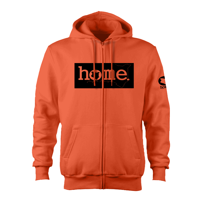 Kids Zip-Up Hoodie  - Orange (Heavy Velvet Fabric)