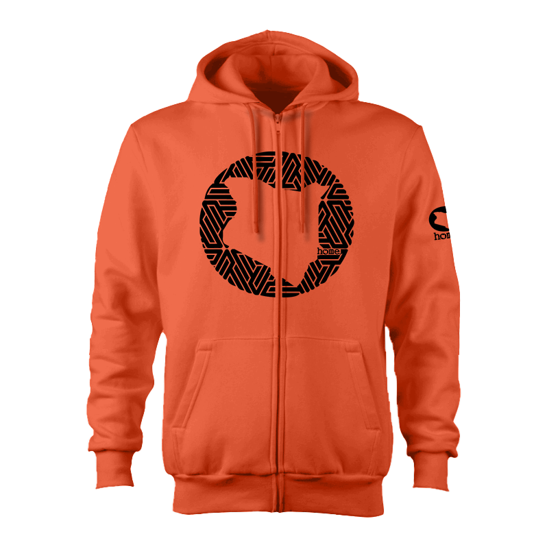 Kids Zip-Up Hoodie  - Orange (Heavy Velvet Fabric)