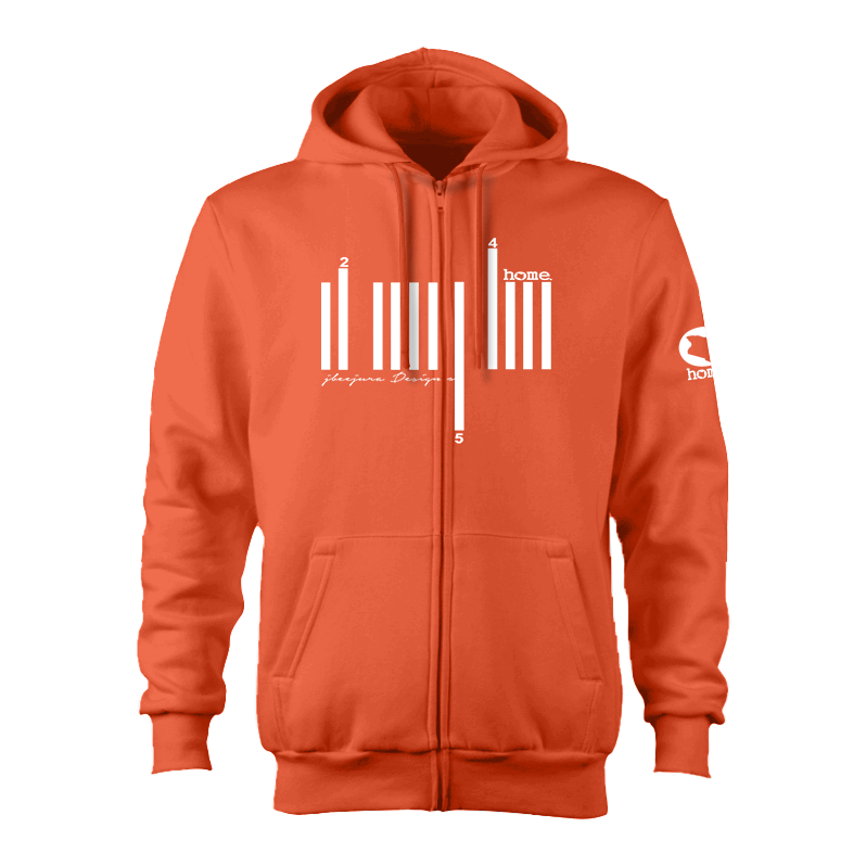 Kids Zip-Up Hoodie  - Orange (Heavy Velvet Fabric)