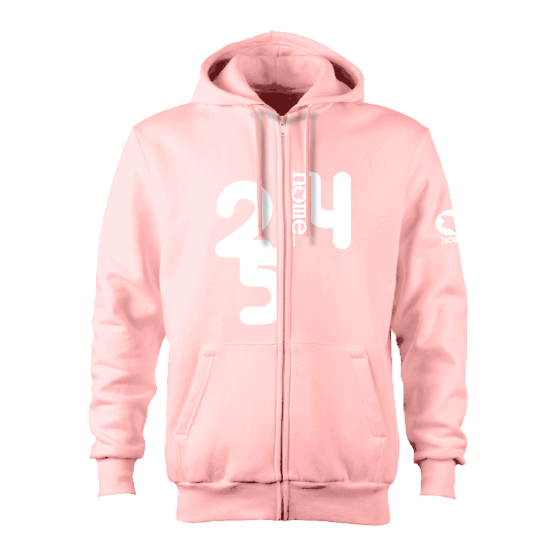 Zip-up Hoodie  - Peach (Heavy Fabric)