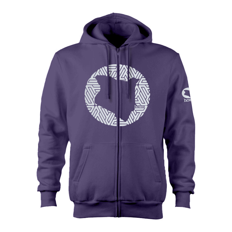 Zip-up Hoodie  - Purple (Heavy Fabric)