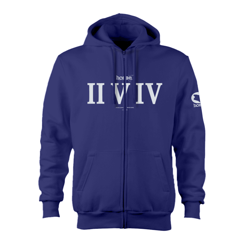 Zip-up Hoodie  - Royal Blue (Heavy Fabric)