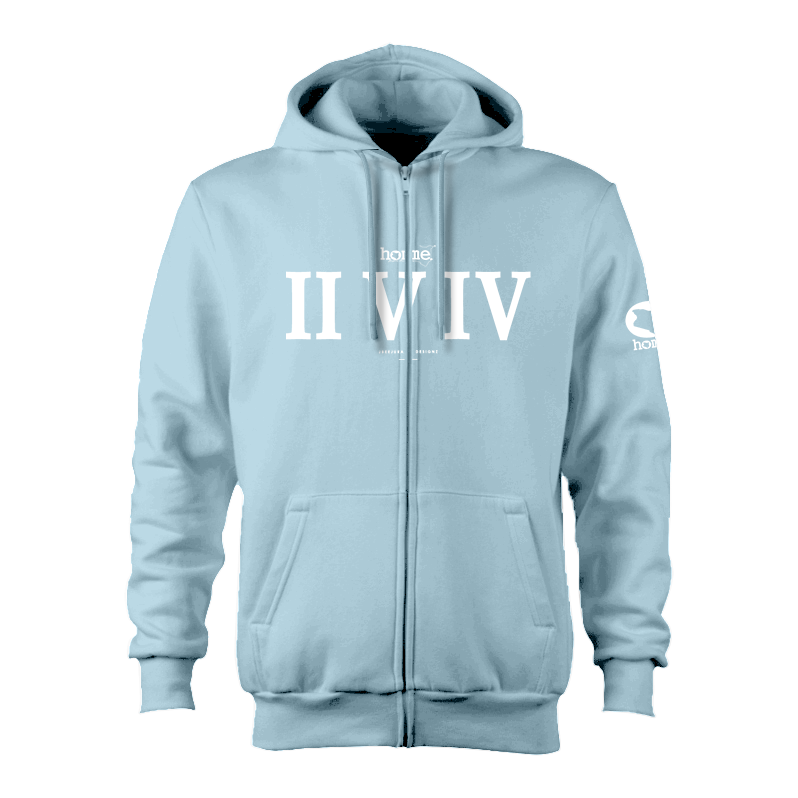 Zip-up Hoodie  - Sky Blue (Heavy Fabric)