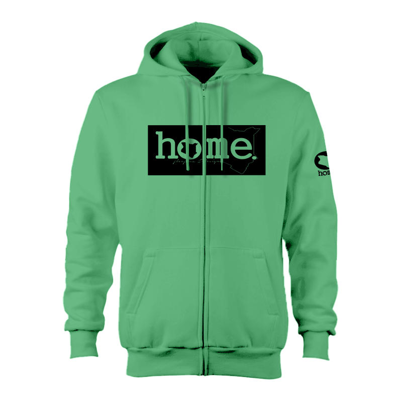 Zip-up Hoodie - Turquoise Green (Heavy Fabric)