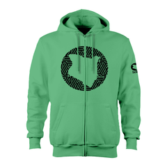 Zip-up Hoodie - Turquoise Green (Heavy Fabric)