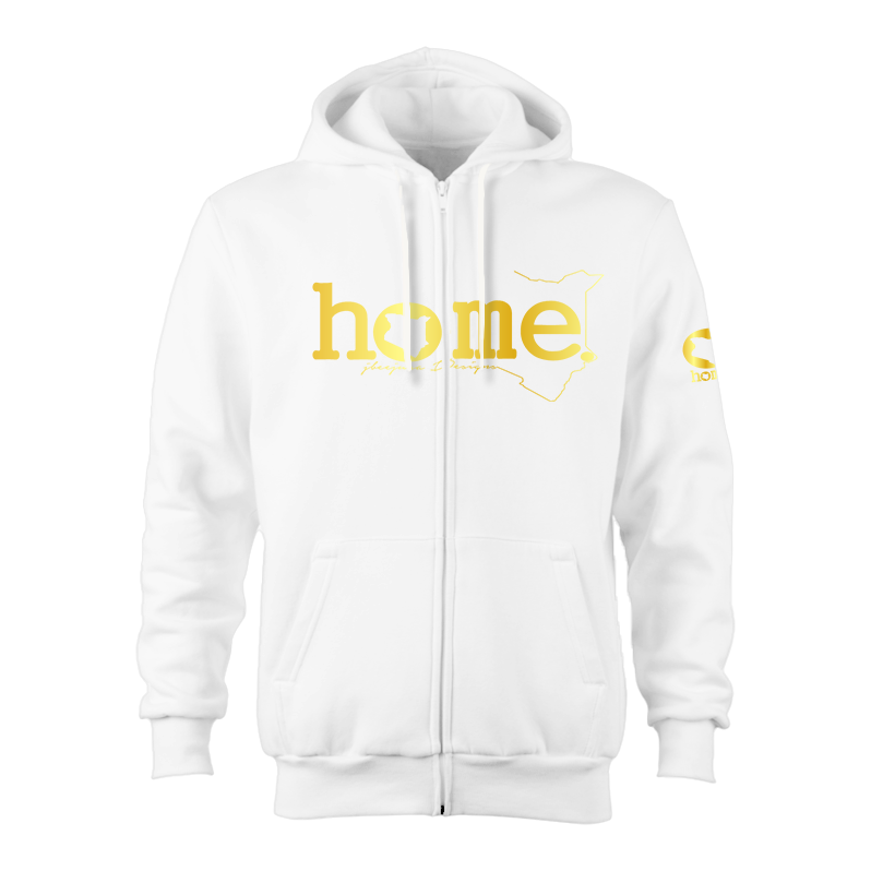 Kids Zip-Up Hoodie  - White (Heavy Fabric)