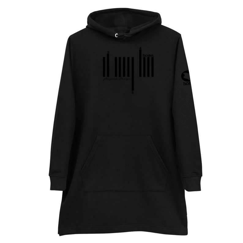 Hoodie Dress - Black (Heavy Fabric)