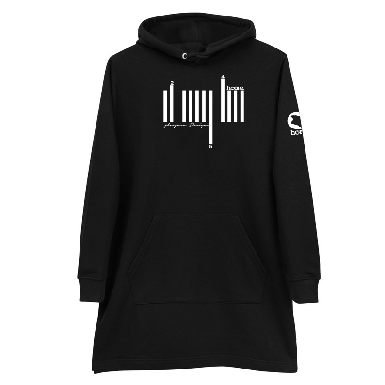 Hoodie Dress - Black (Heavy Fabric)