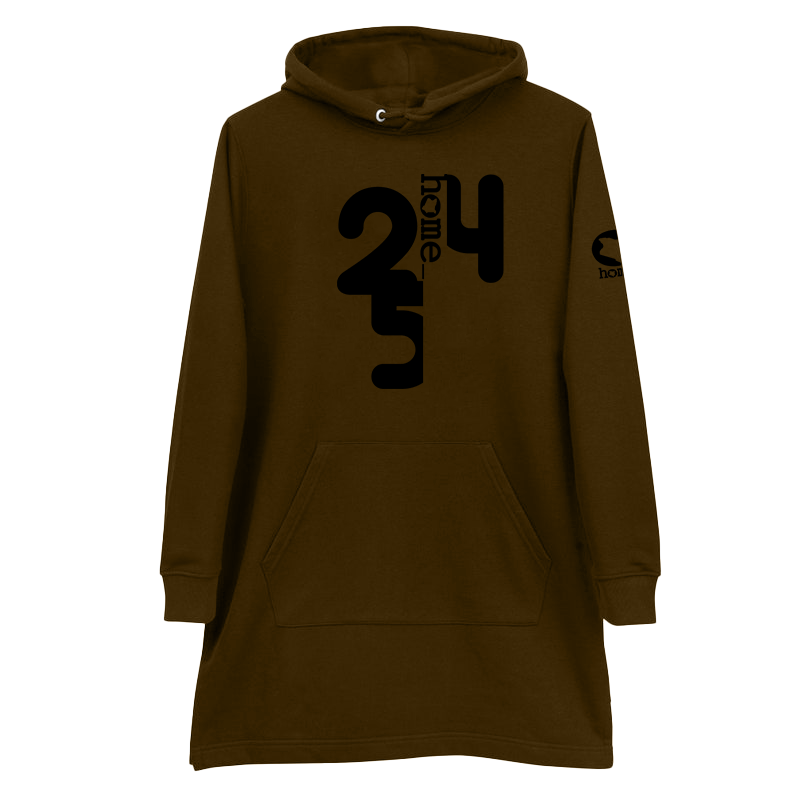 Hoodie Dress - Dark Brown (Heavy Fabric)