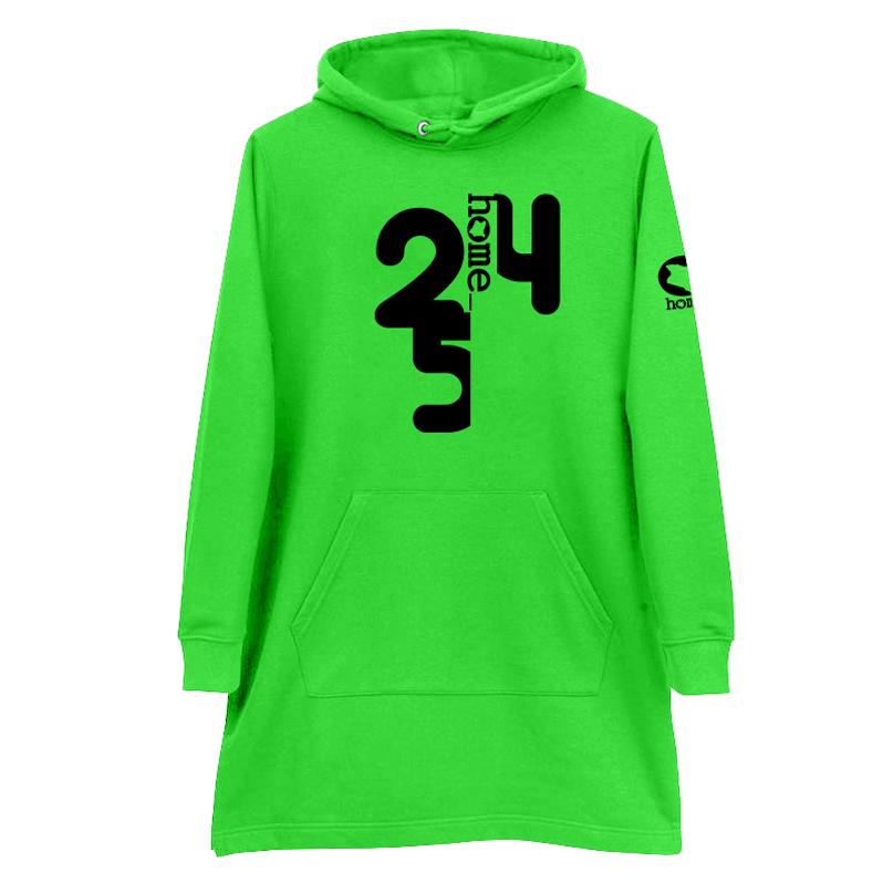 Hoodie Dress  - Lime Green (Heavy Fabric)