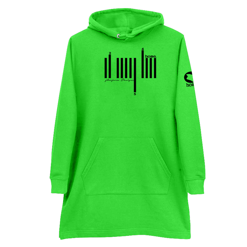 Hoodie Dress  - Lime Green (Heavy Fabric)