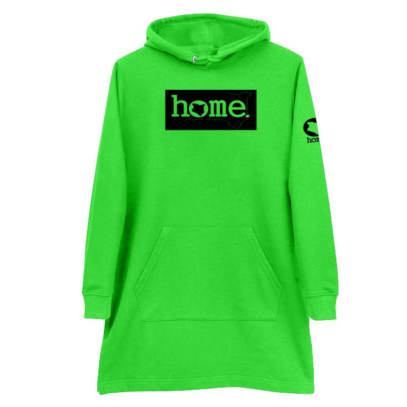 Hoodie Dress  - Lime Green (Heavy Fabric)