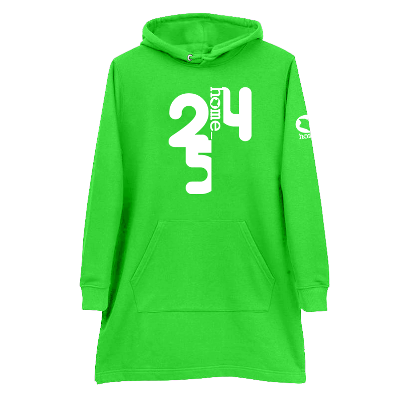 Hoodie Dress  - Lime Green (Heavy Fabric)