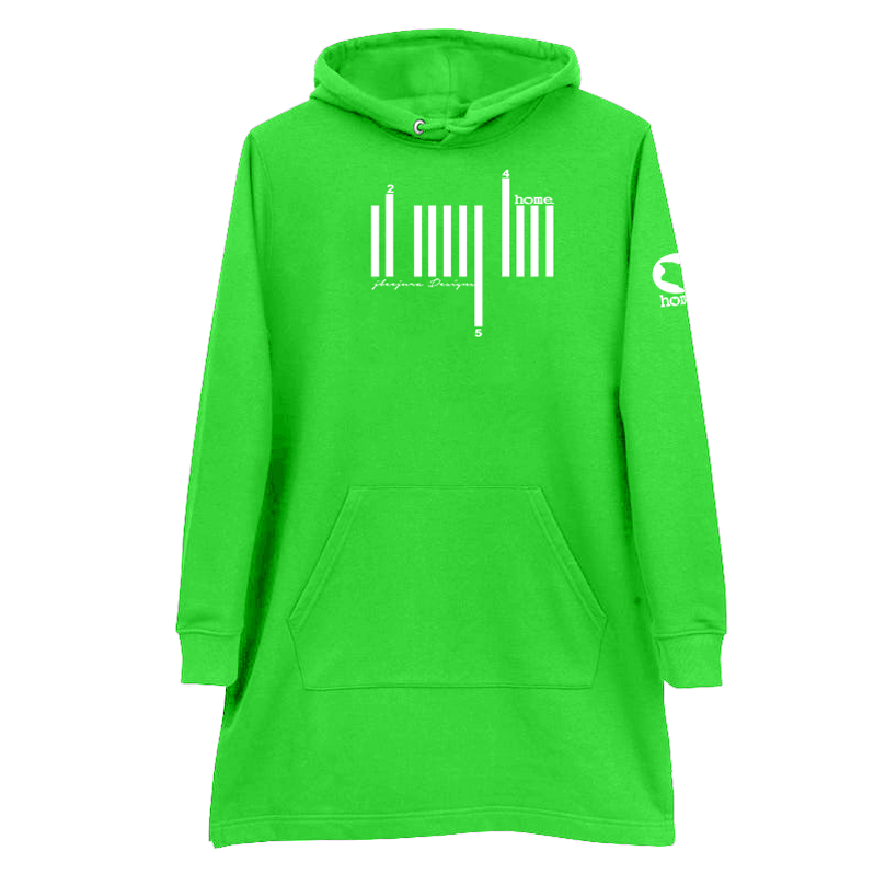 Hoodie Dress  - Lime Green (Heavy Fabric)