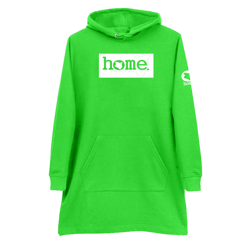 Hoodie Dress  - Lime Green (Heavy Fabric)